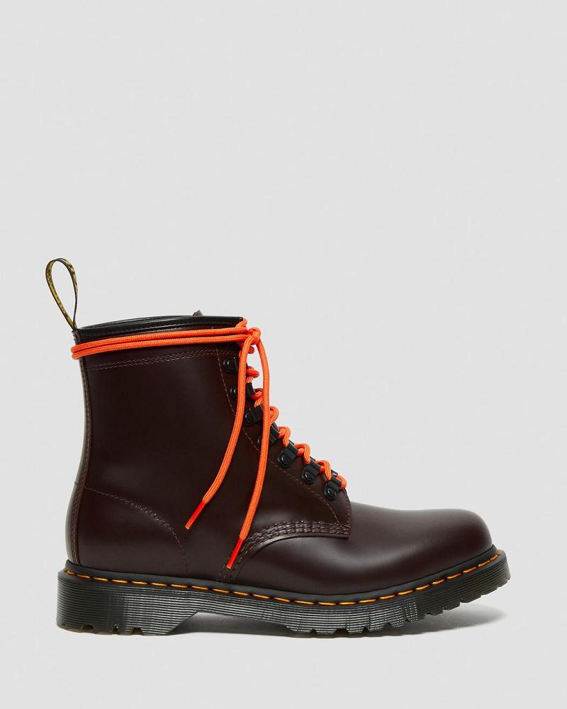 Dr Martens 1460 Ben Smooth Leren Veterlaarzen Heren Rood | NL 307KOR